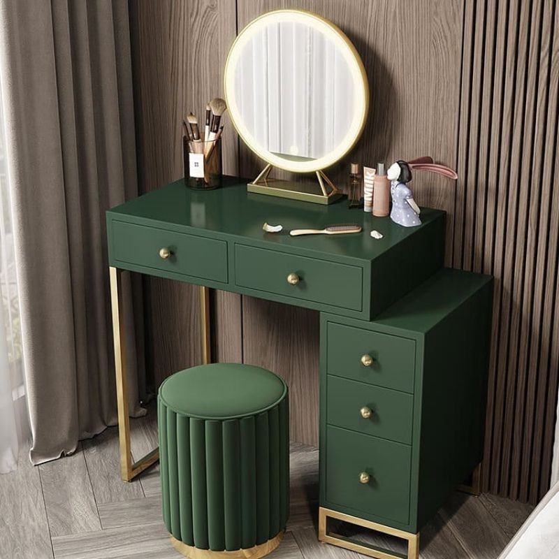 Emerald green cheap dressing table stool