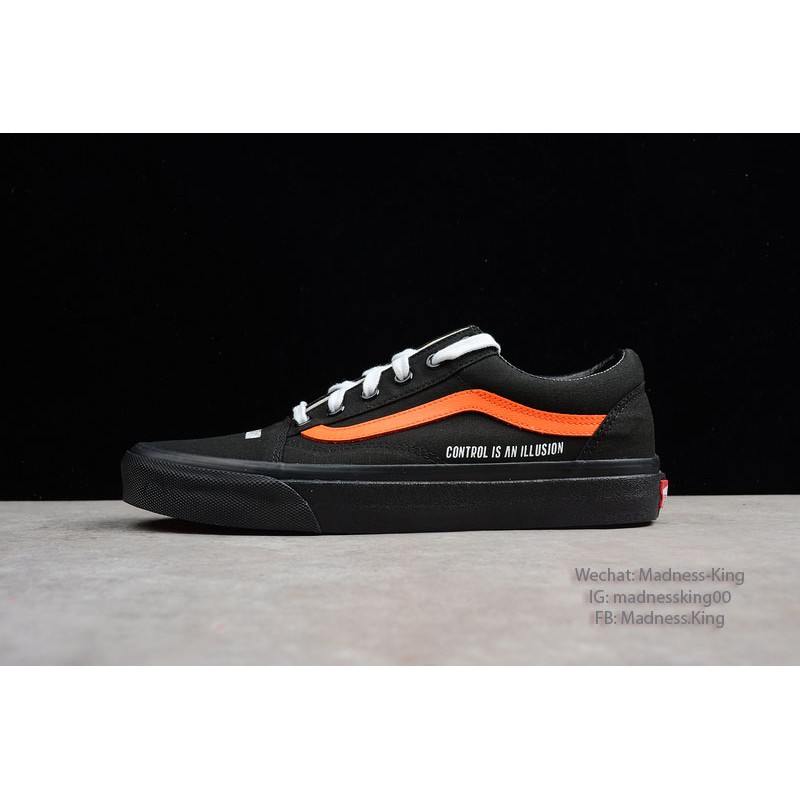 Vans Old School Black Orange Classic Sneaker Original