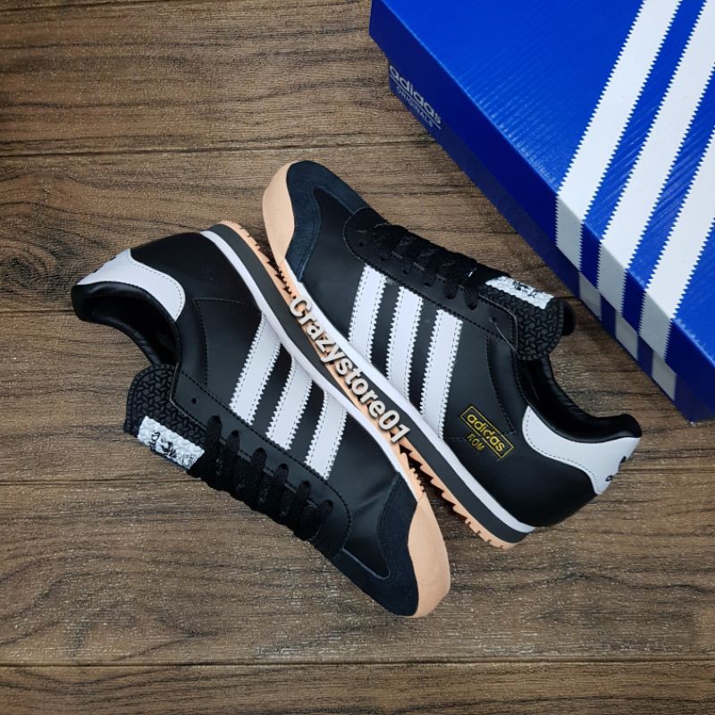 Adidas rom black and on sale white