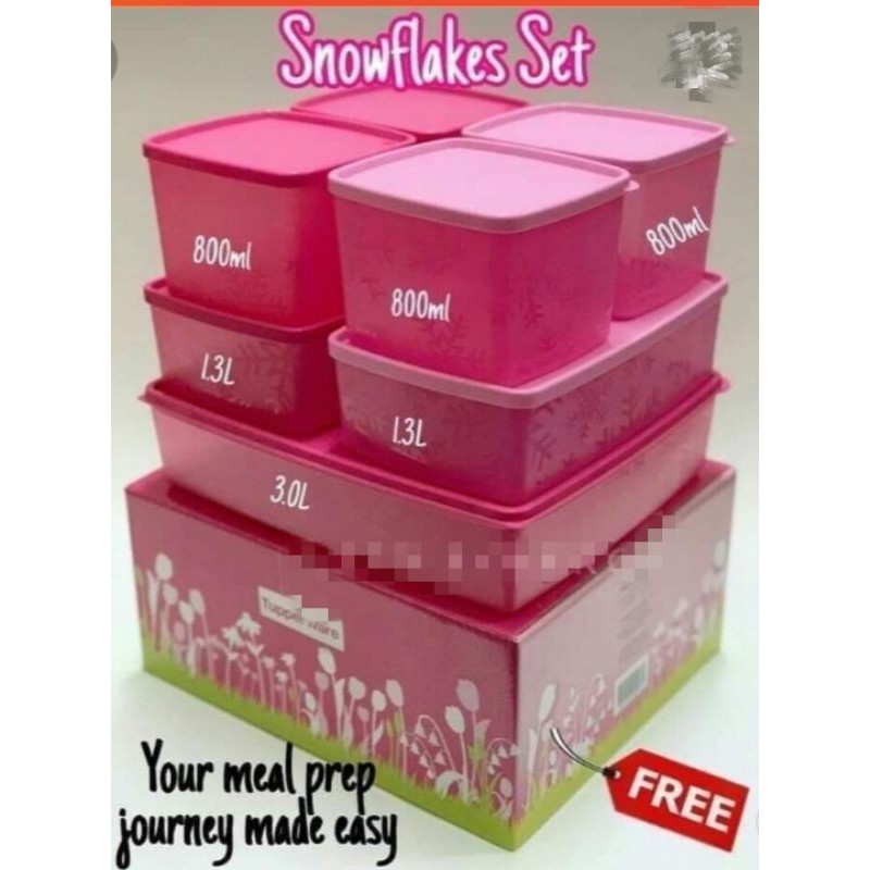 Tupperware Snowflake Kitchen Canisters