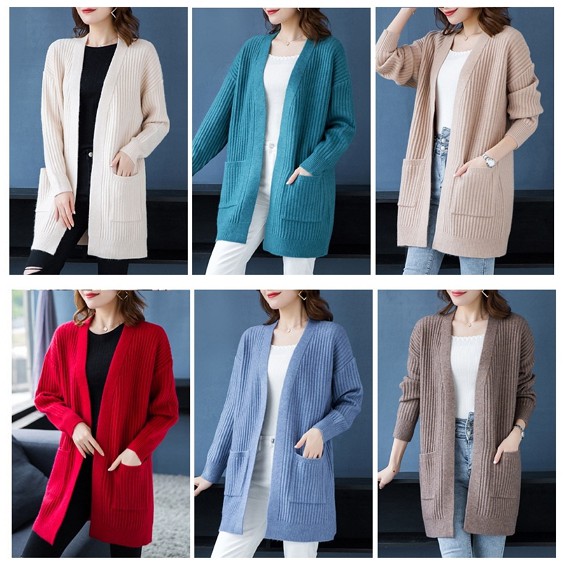 Long on sale cardigan shopee