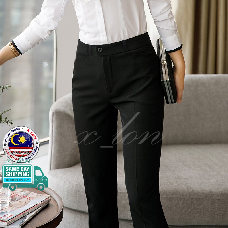 X_LON- Premium Quality Formal Slack For Women Straight Cut, Office Pants  Women, Formal Pant Seluar Slek Perempuan, 西装长裤女