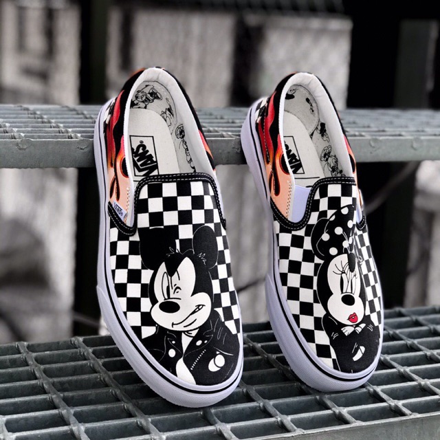 Vans white mickey on sale mouse