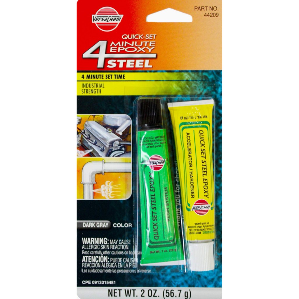 Versachem Steel Weld Epoxy Cold Welding Adhesive Auto Off