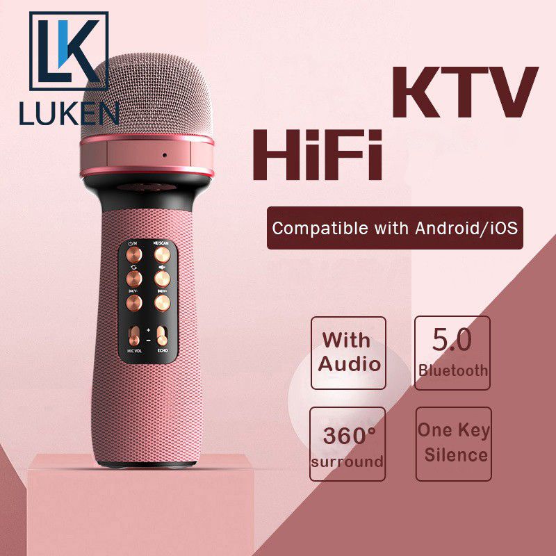Wireless Bluetooth Mikrofon KTV Karaoke Mic Microphone Lautsprecher  Bluetooth