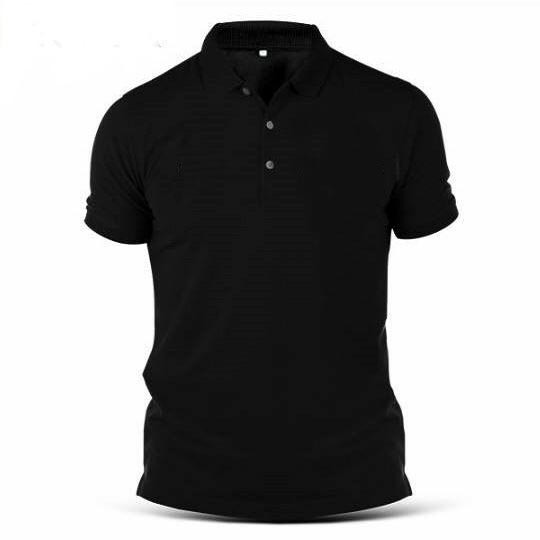 Plain black shop shirt with collar