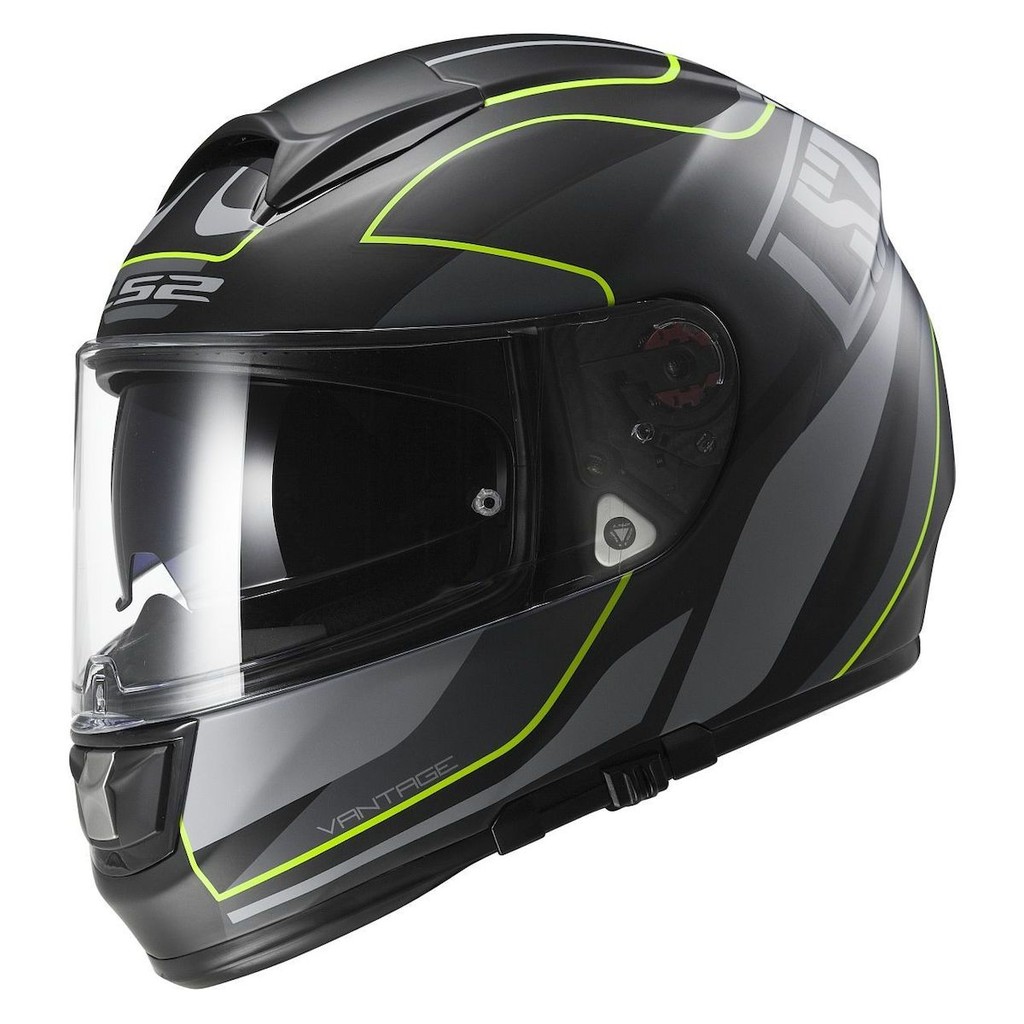 LS2 FF397 VECTOR VANTAGE BLACK YELLOW Motorcycle Helmet Shopee