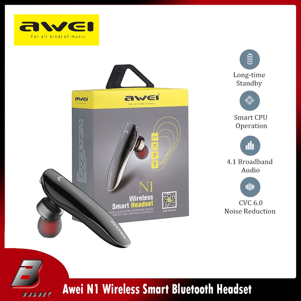 Read Stock AWEI N1 Wireless Smart Headset