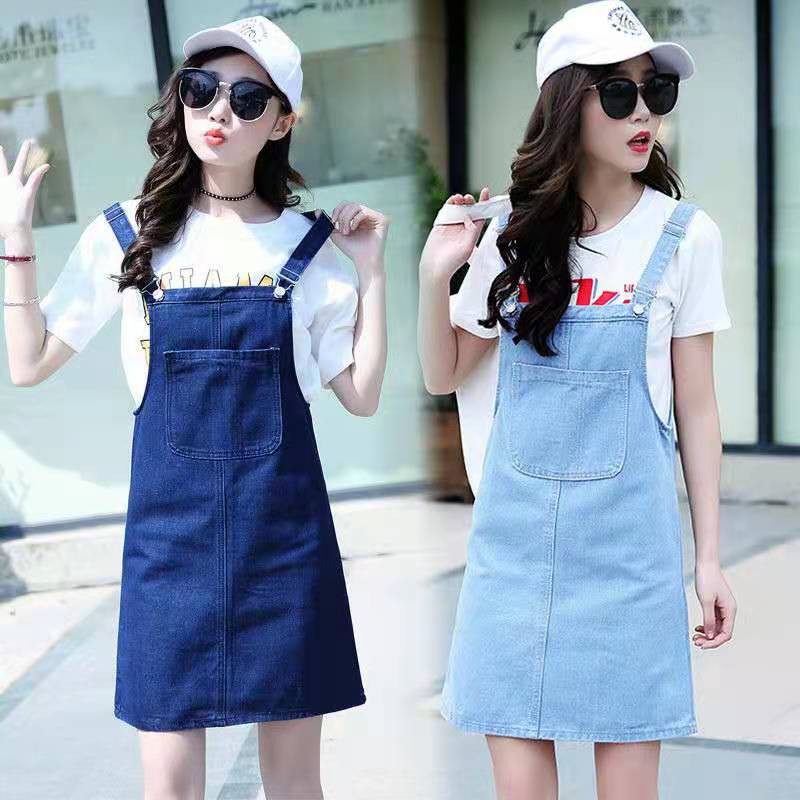 Jeans jumpsuit hot sale skirt