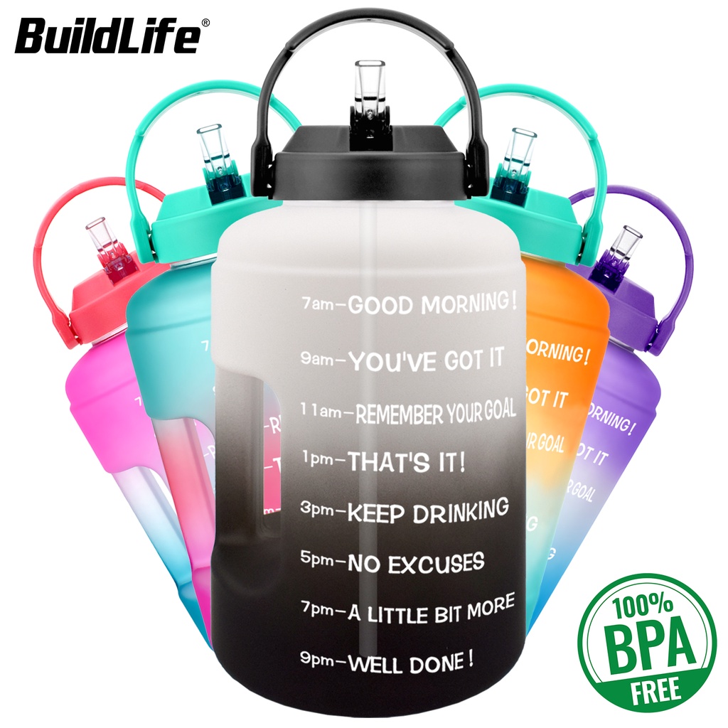 Water Bottle  Gym Kettles - 1.3l 2l Water Bottle Straw Bpa Free Sports  Fitness Jug - Aliexpress