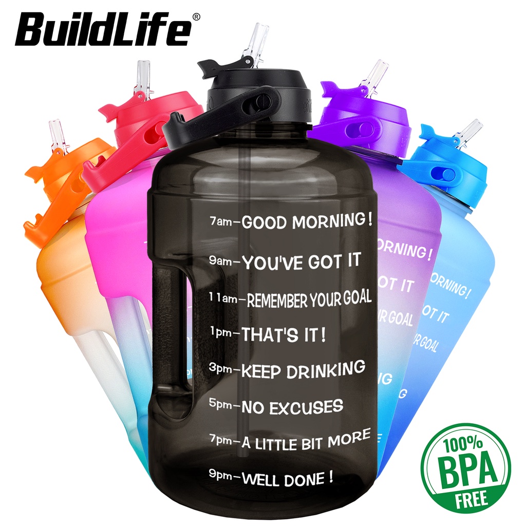 BuildLife + BuildLife 1 Gallon Water Bottle Motivational Fitness