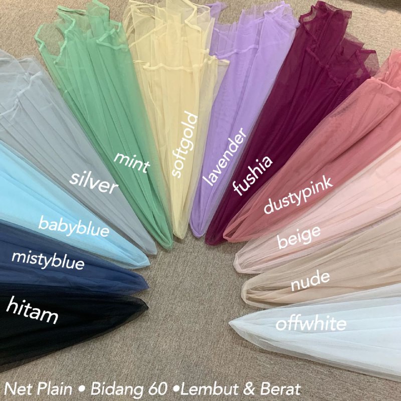 KAIN NET PLAIN - SESUAI UTK VEIL PENGANTIN/ SKIRT | Shopee Malaysia