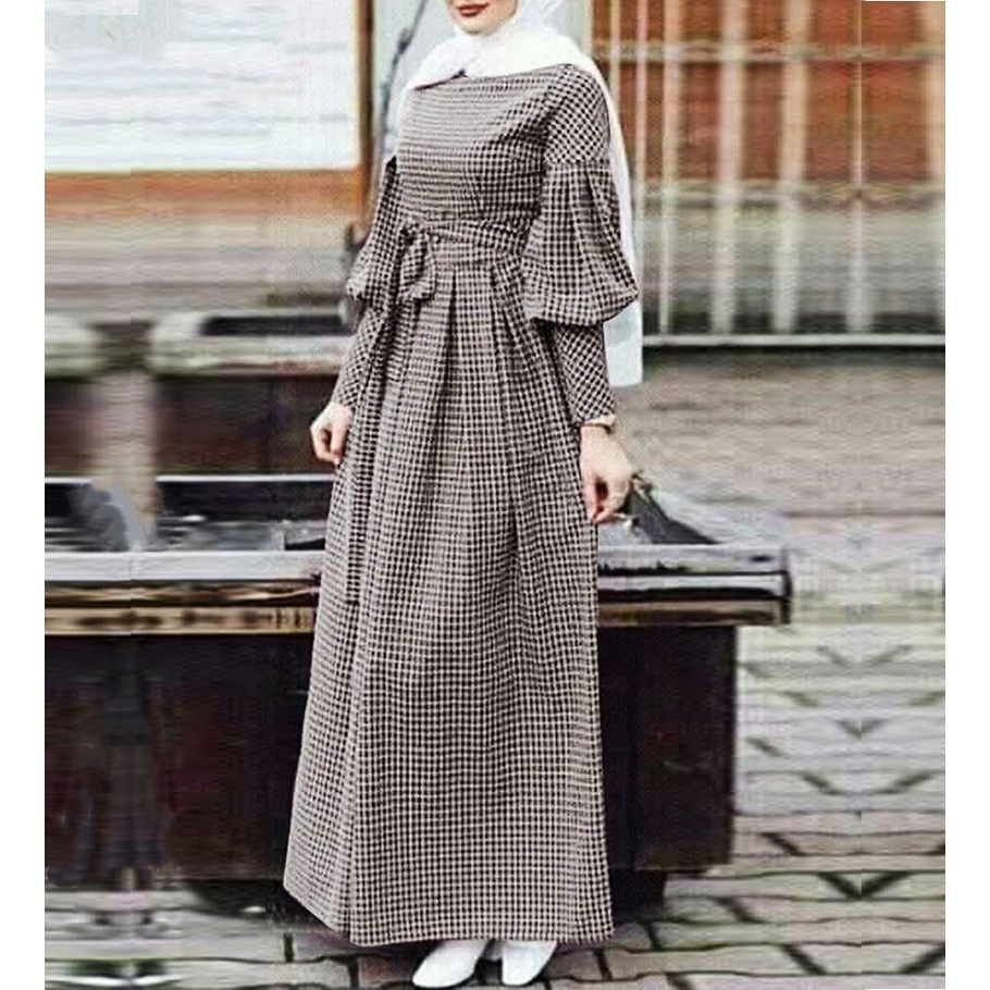 Retro dress muslimah sale