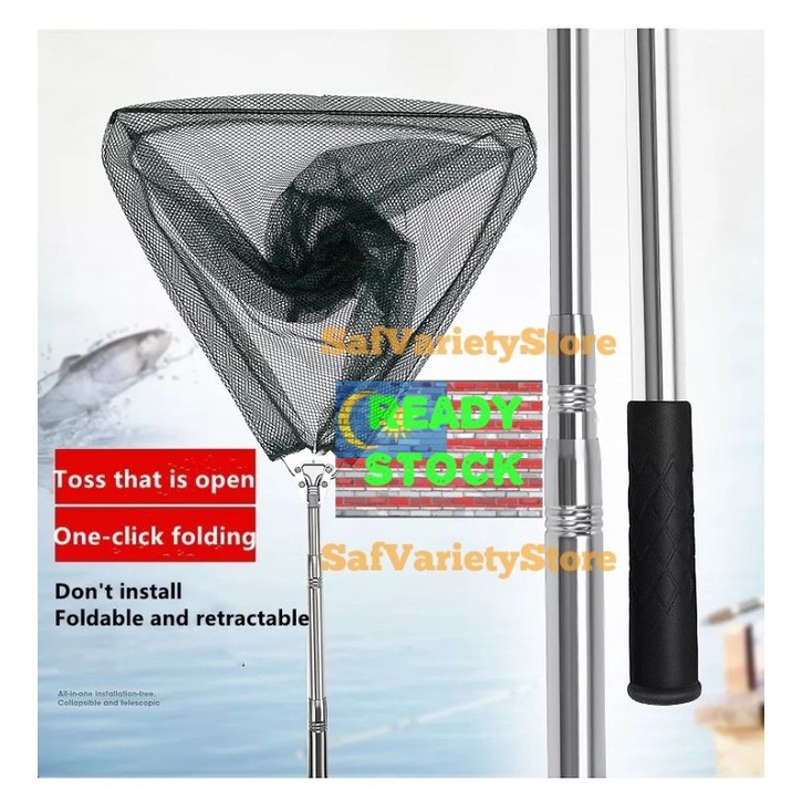 Sauk Tangguk Ikan aluminum alloy fishing dip net super light and