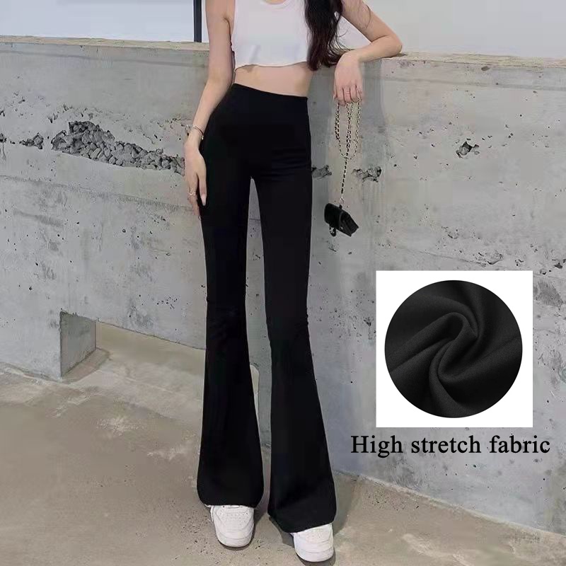 Women Bootcut Dress Pants Casual Stretch Slim Flared Trousers Solid High  Waist Formal Trousers for Work