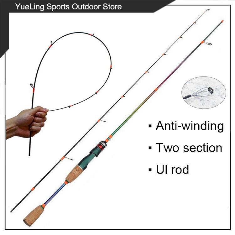 FRP Fishing Rod 1.6-2.4M Carbon Spinning Fishing Pole Casting Pole