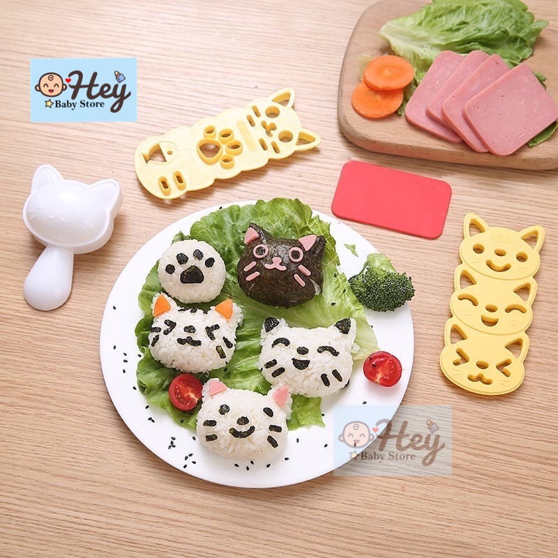 DIY Cute Cat Sushi Rice Mold Mould Bento Maker Sandwich Cutter Rice Ball  Mold Decoration Cute Kitchen Gadgets From Shelly_2020, $3.17