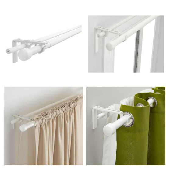 Ikea double deals curtain pole