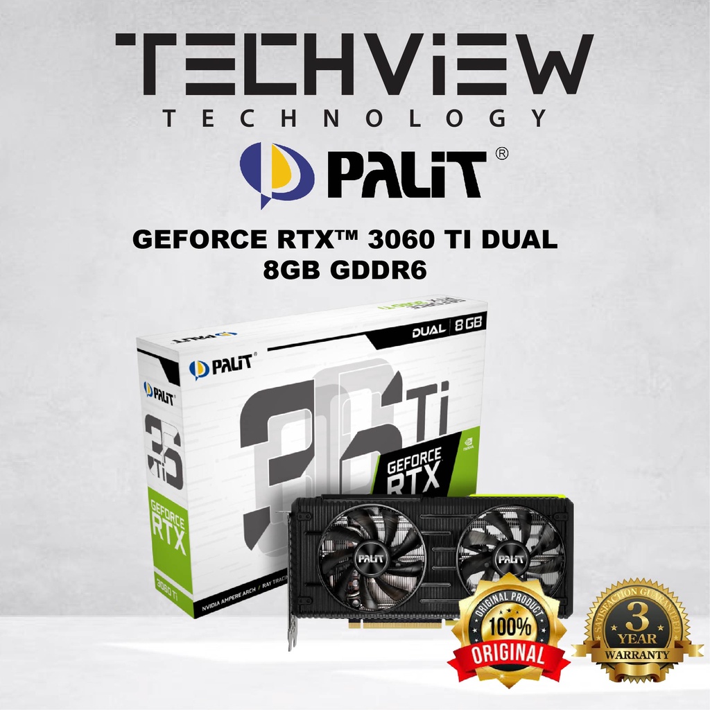 PALIT GeForce RTX 3060 Ti Dual 8GB GDDR6 LHR GRAPHICS CARD