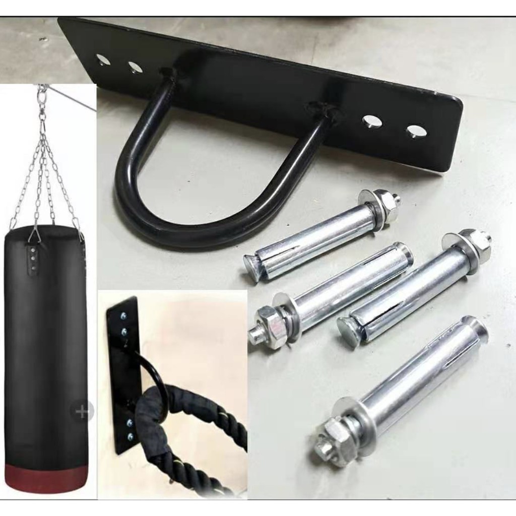 Ceiling Hook Iron Mount Black Durable Hanger for Boxing Bag For Gym Boxing  Bag Hanger / Wall Bracket for Battle Rope