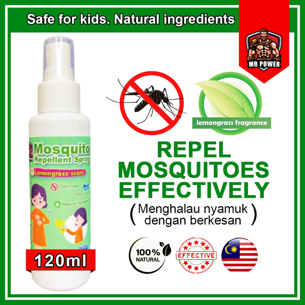 Mosquito Repellent Spray Natural Ingredient Deet free Pencegah