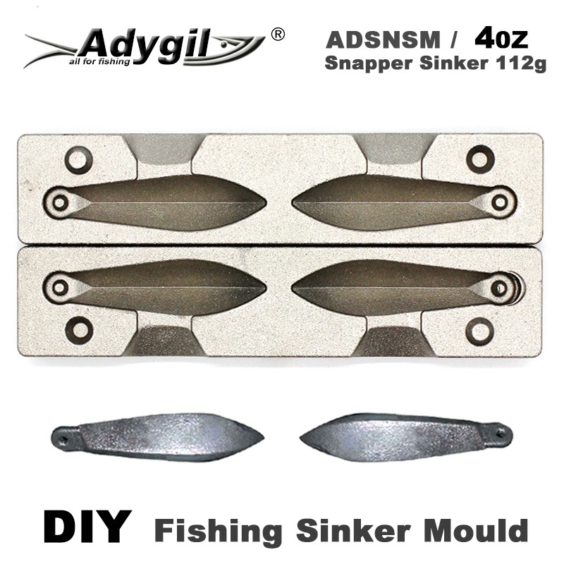 Adygil DIY Fishing Snapper Sinker Mold ADSNSM/4oz Snapper Sinker