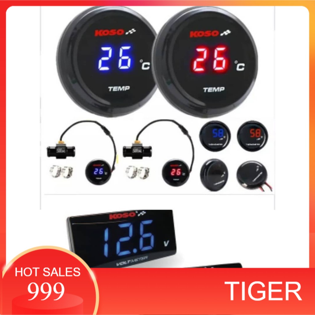 For KOSO Xmax 300 250 125 Universal Motorcycle Thermometer Instruments  Water Temp Temperature Digital Display Gauge Meter