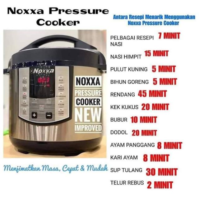 NOXXA PRESSURE COOKER Shopee Malaysia