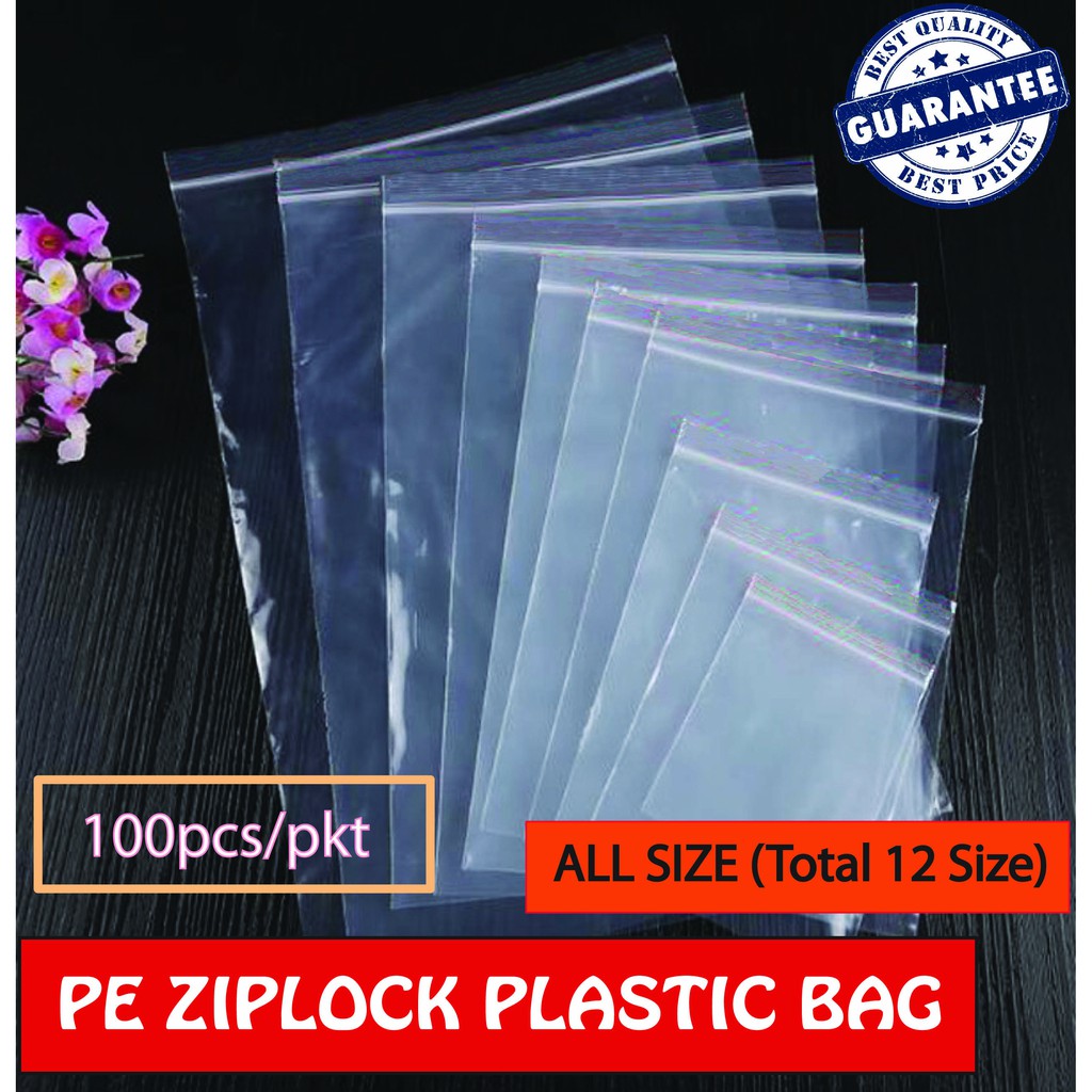 11* White Thick Mini Ziplock Bag 100pcs/pack, Clear Big to Small ZIP Bag  Plastic Sealed Bags Waterproof, Jewelry Packing Display