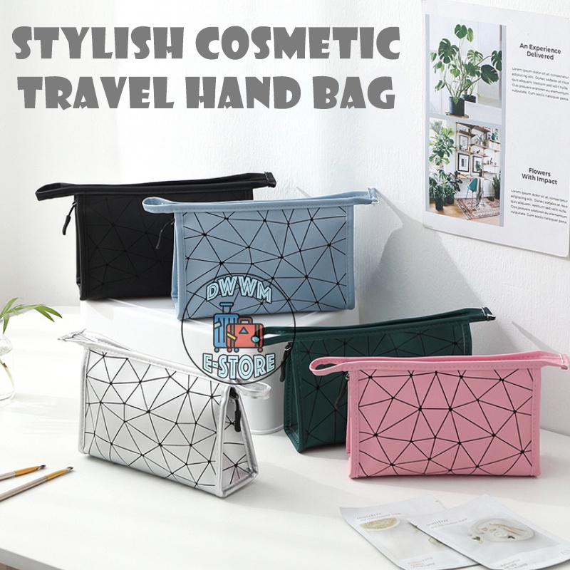 Travel Cosmetic Bag Zipper Make Up Multipurpose Stylish Pouch Wash