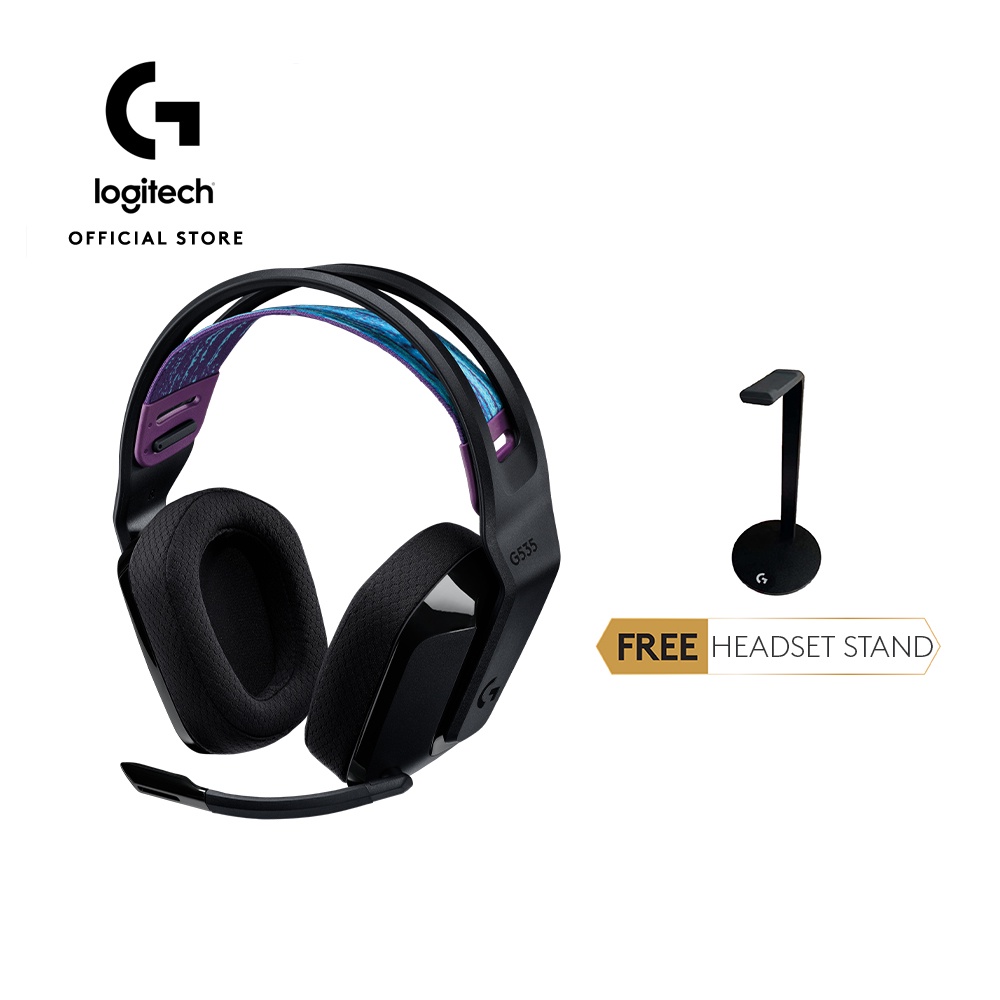 Logitech G535 LIGHTSPEED Wireless Gaming Headset - Lightweight on-ear  headphones, flip to mute mic, stereo