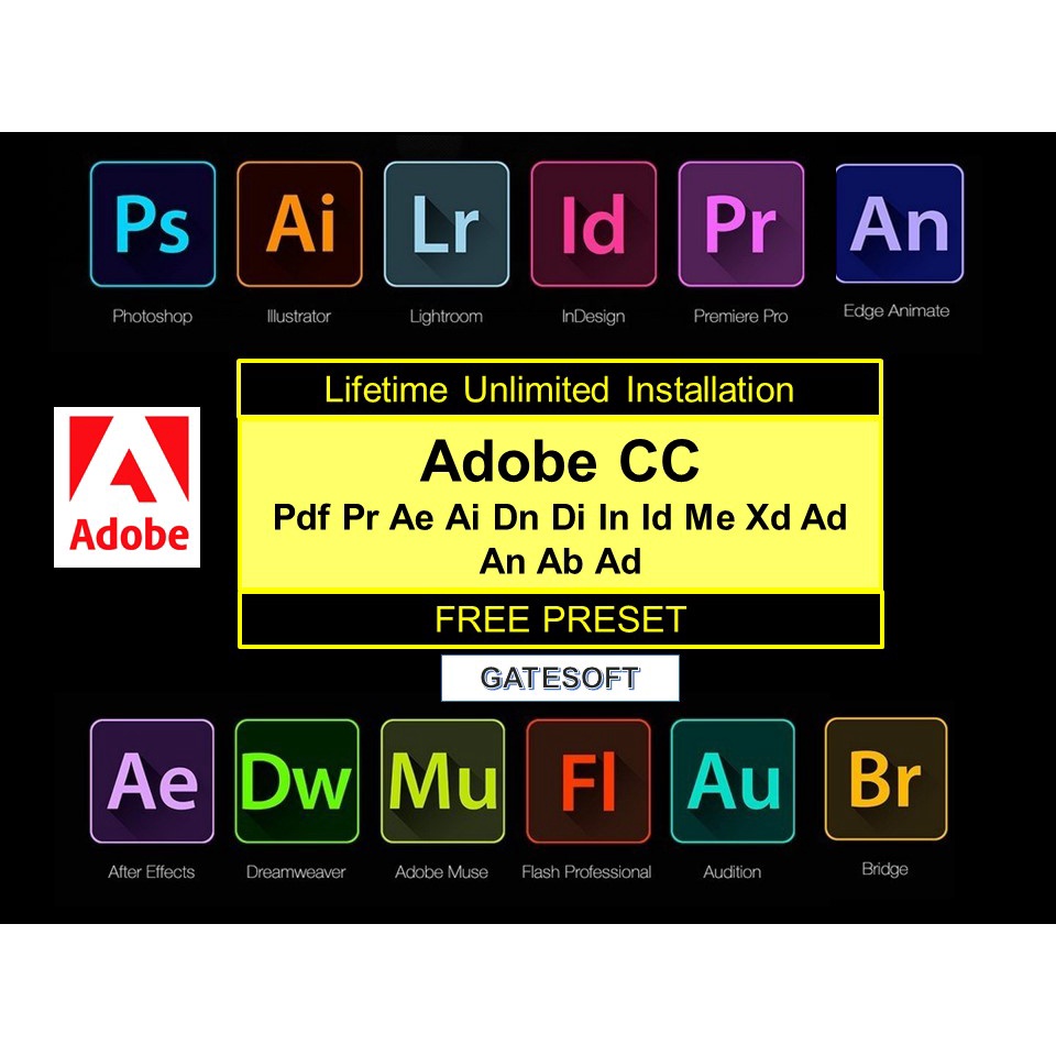 READY STOCK] Adobe 2021/2020 Lifetime For Win10 Lightroom Photoshop Pdf Pr  Ae Ai Dn Di In Id Me Xd Ad An Ab Ad | Shopee Malaysia