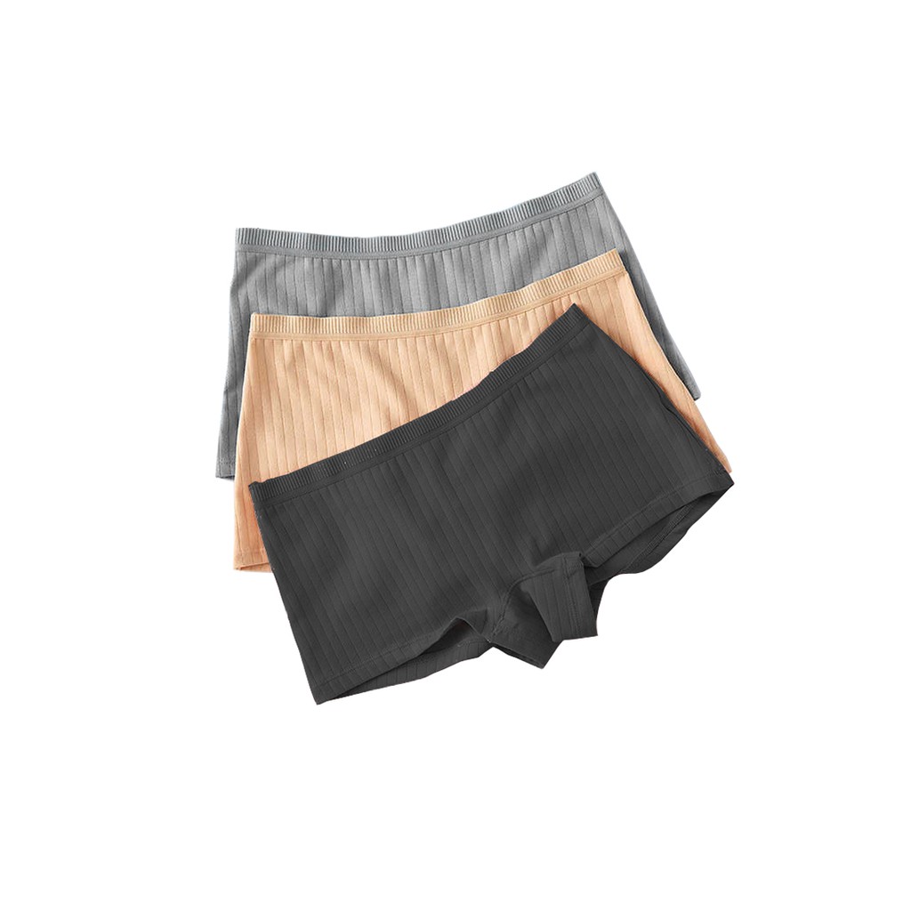 3Pcs Cotton Boy Shorts Underwear for Women Stretch Boyshorts