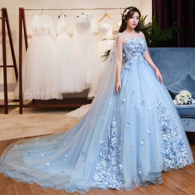 Korean blue dress sale