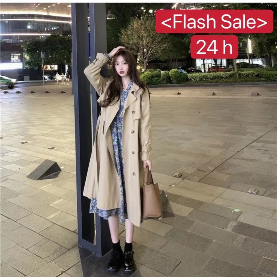 Korean fashion trench on sale coat