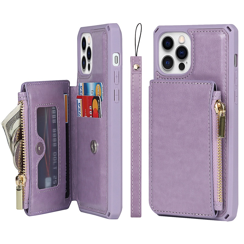 Phone Case For iPhone 15 Pro Max Plus 14 13 12 11 X XR XS 8 7 Back Cover  Wallet Case Ring Holder with Lanyard Card Slot Retro TPU Metal PU Leather  2023 - US $19.49