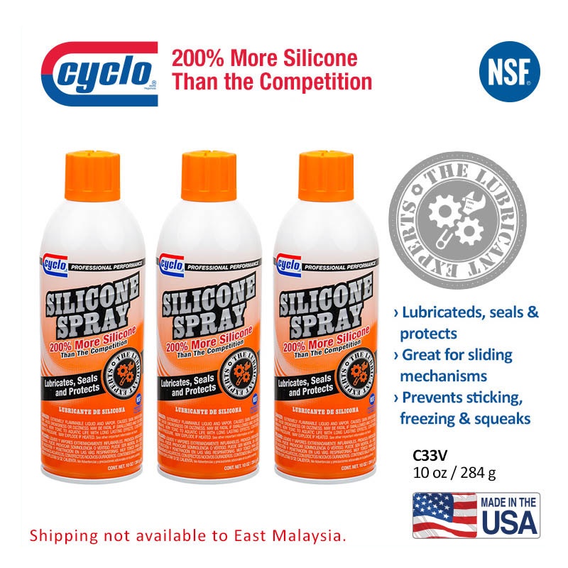 Cyclo C33V Silicone Spray Lubricant - 10 oz