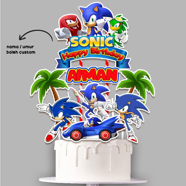 Sonic Cake Topper