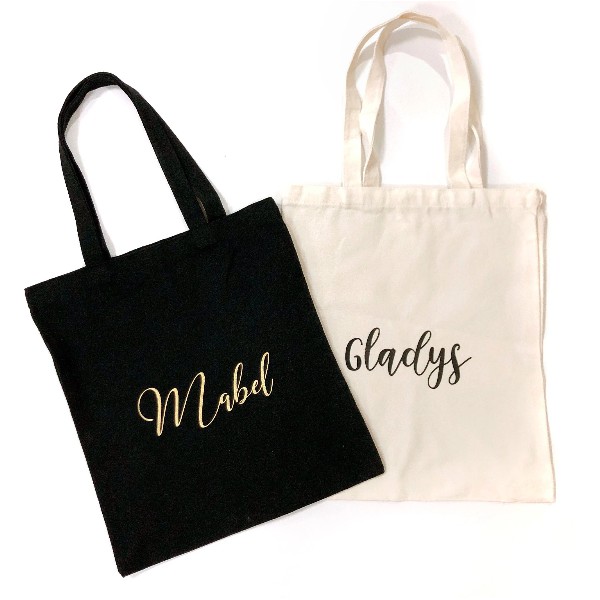 Customized tote best sale bags with names