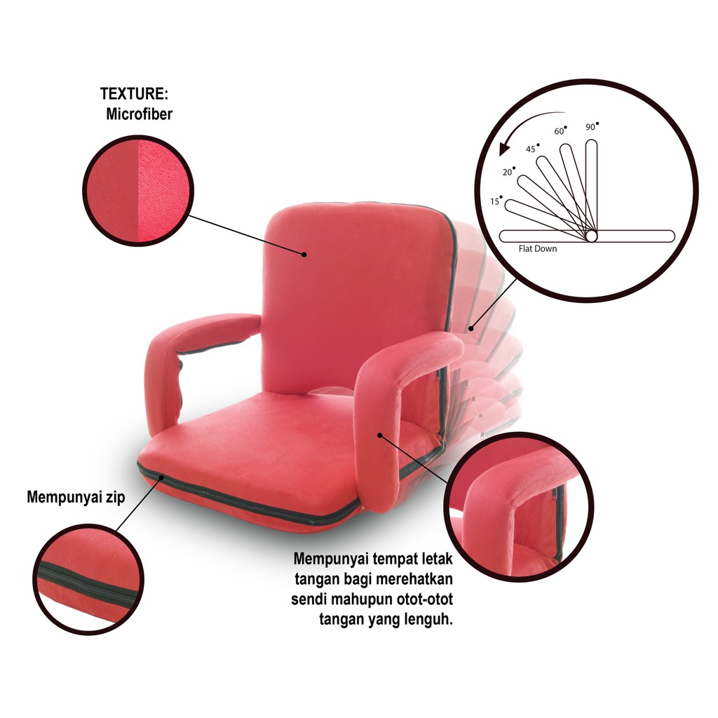 Floor Chair Kerusi Lantai Easy Chair Armrest Shopee Malaysia