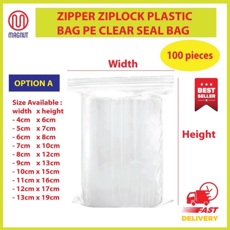 Zip Bag [100pcs Per Packet] - Zip Lock Zipper Plastic Transparent Quality  Zip Lock / Zipper Plastic Bag Johor, Malaysia, Batu Pahat Supplier,  Suppliers, Supply, Supplies