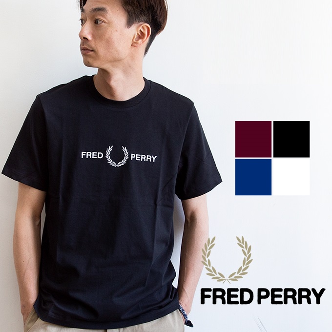 burgundy fred perry t shirt