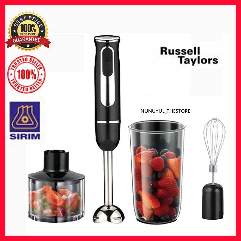 3 in 1 Hand Blender Food Processor Chopper Blender Whisk Russel Taylors 600W