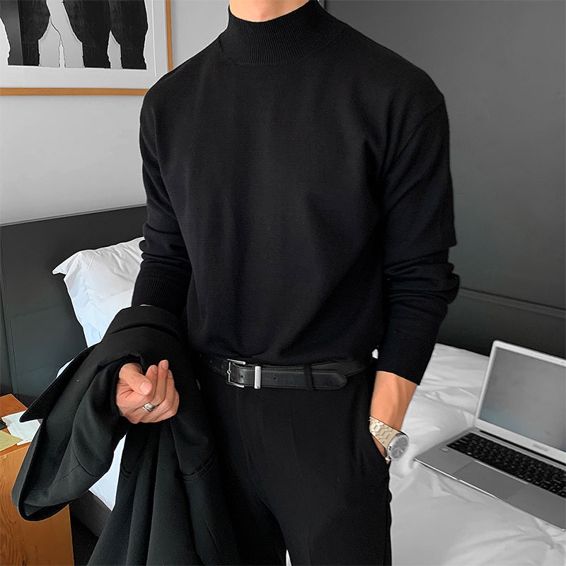 Korean style 2024 turtleneck sweater