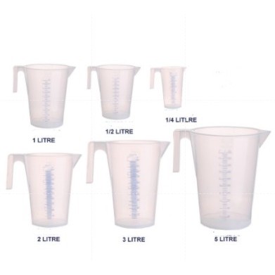 5L LARGE MEASURING CUP MLS AND LITRES MEASUREMENTS FOOD GRADE PLASTIC  LIQUIDS