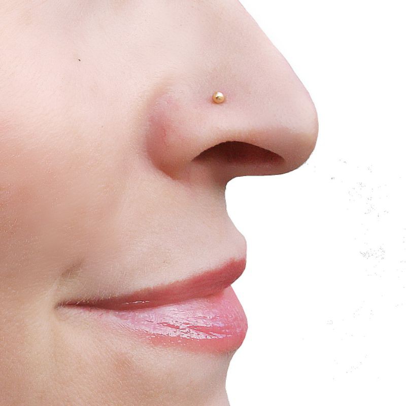 Gold ball hot sale nose pin