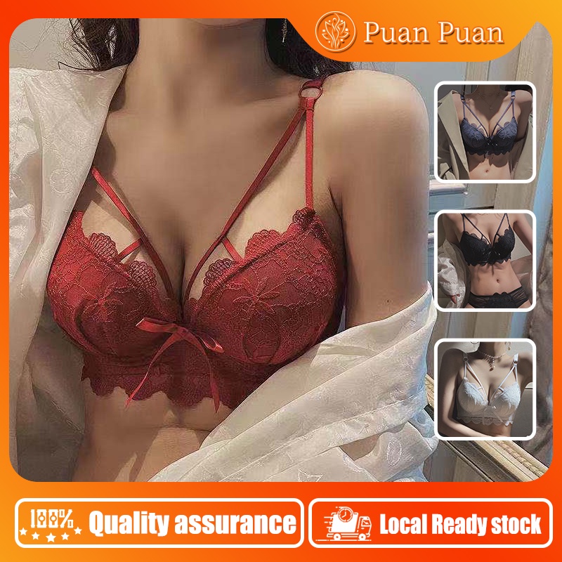 Local Ready stock] [size 32-38]wireless push up bra set with