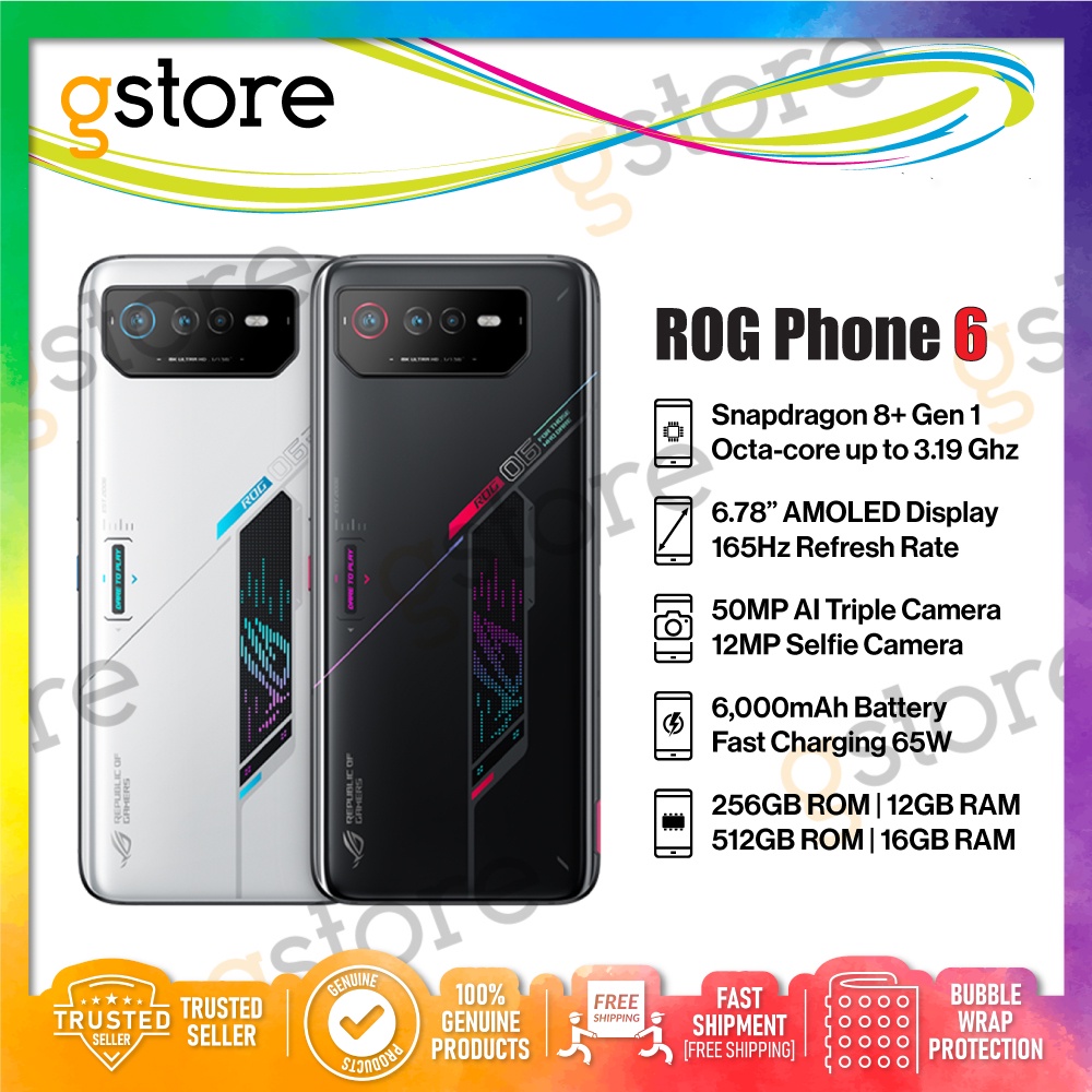 [MALAYSIA SET] ASUS ROG PHONE 6 (256GB ROM + 12GB RAM | 512GB ROM + 16GB  RAM) 1 Year Asus Malaysia Warranty