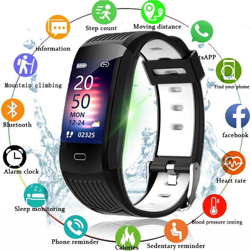 Y5 smart watch online activity heart rate tracker