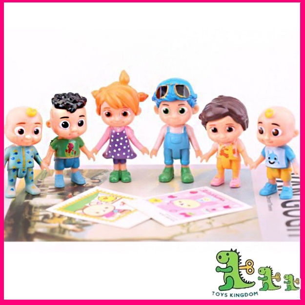 6 Pack JJ Figure Play Set Toy Miniatures Cake Topper Figurines Set
